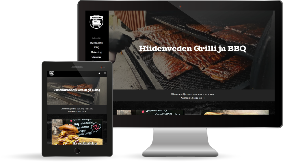 Hiidenveden Grilli ja BBQ:n internetsivujen esikatselu